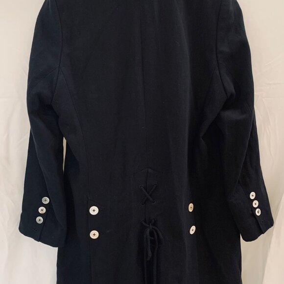 +MINT+ ANN DEMEULEMEESTER heavy cotton, oversized/long black blazer (EUR 42) - Picture 6 of 15